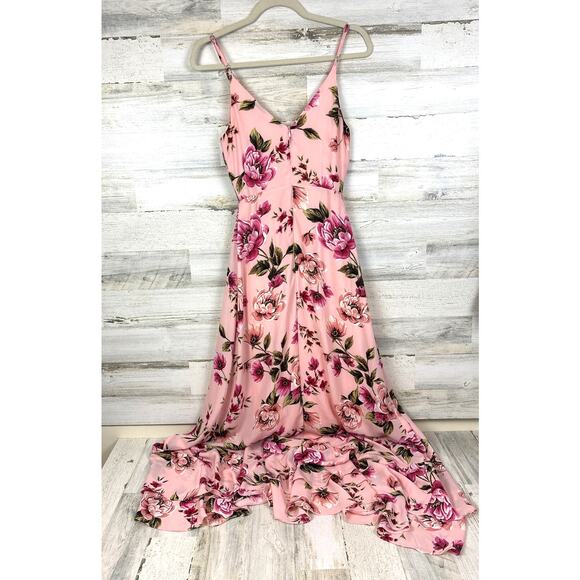 Lulus Womens XS Pink Floral Bodacious Bella Sleeveless Beach Maxi Dress NEW - Picture 4 of 7